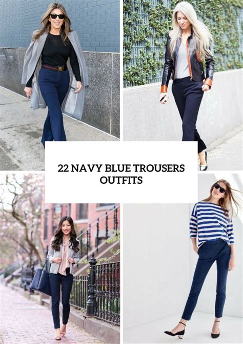 outfits with navy blue pants.